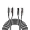CAVO RCA NEDIS COTH24200GY50 DA 2 RCA MASCHIO A 2 RCA MASCHIO 5.00 m